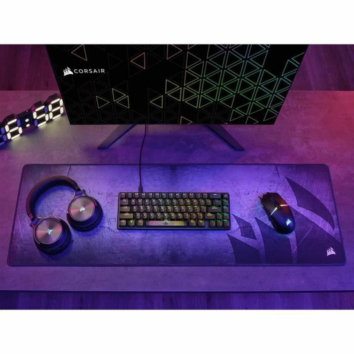Klaviatuur Corsair K65 PRO MINI Must Prantsuse AZERTY